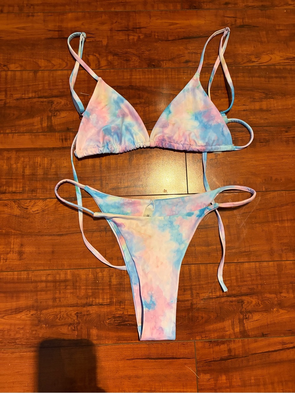 Zaful Pastel Watercolor Bikini | Size Medium